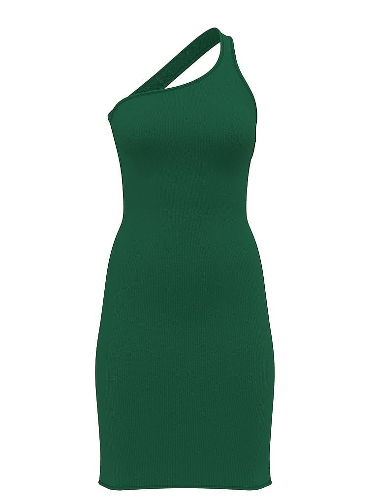 Crinkle One-Shoulder Midi Cover-Up Dress Product Image
