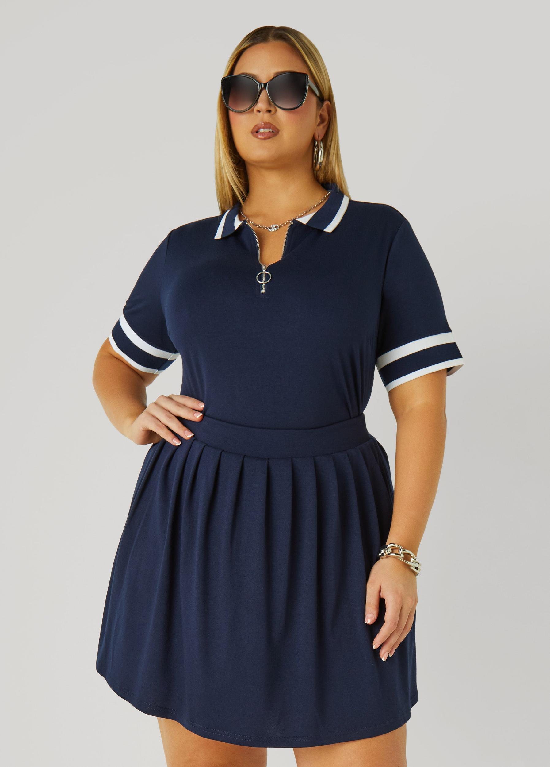 Zip Front Polo Shirt Product Image