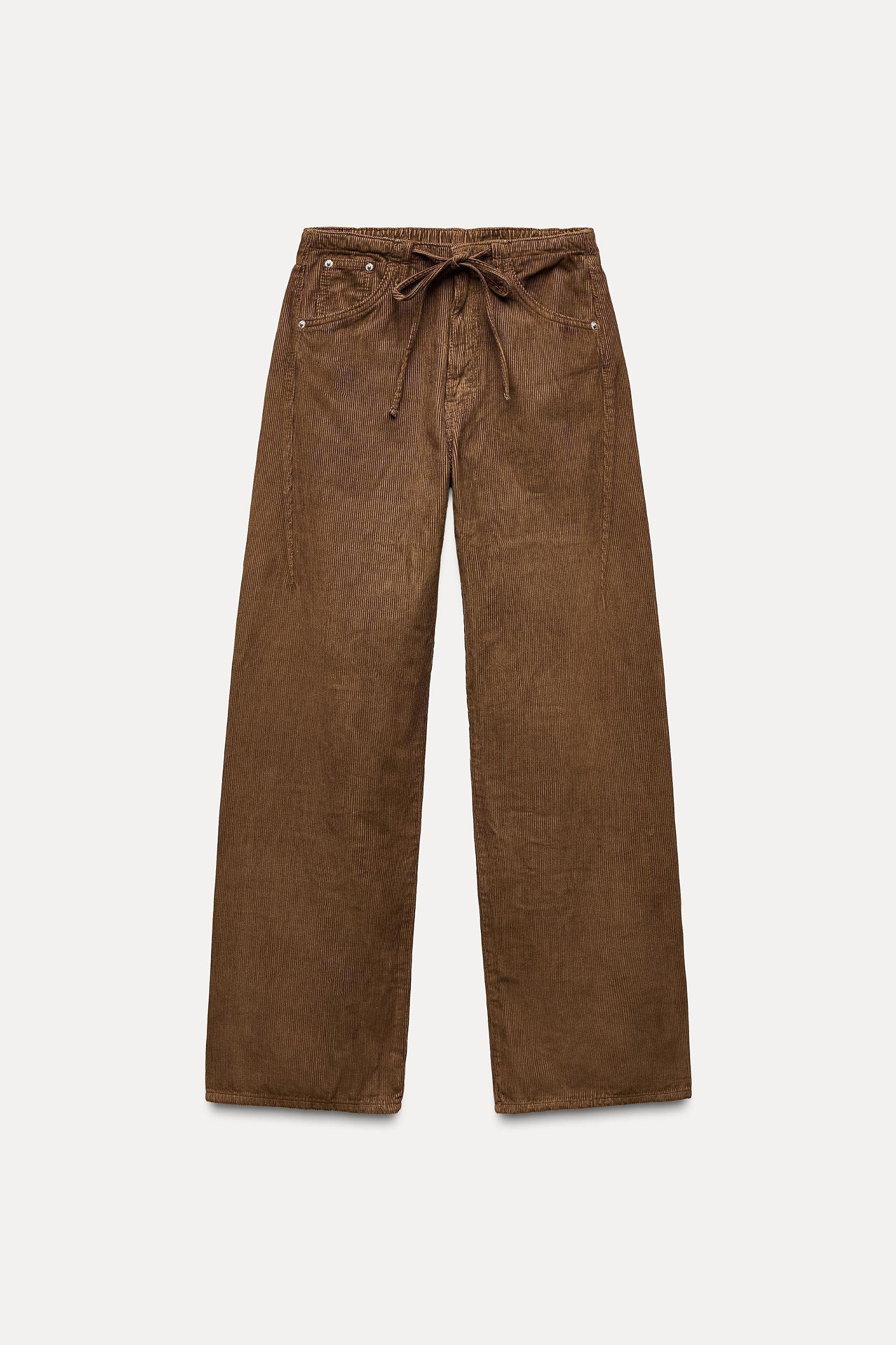 DRAWSTRING CORDUROY PANTS Product Image