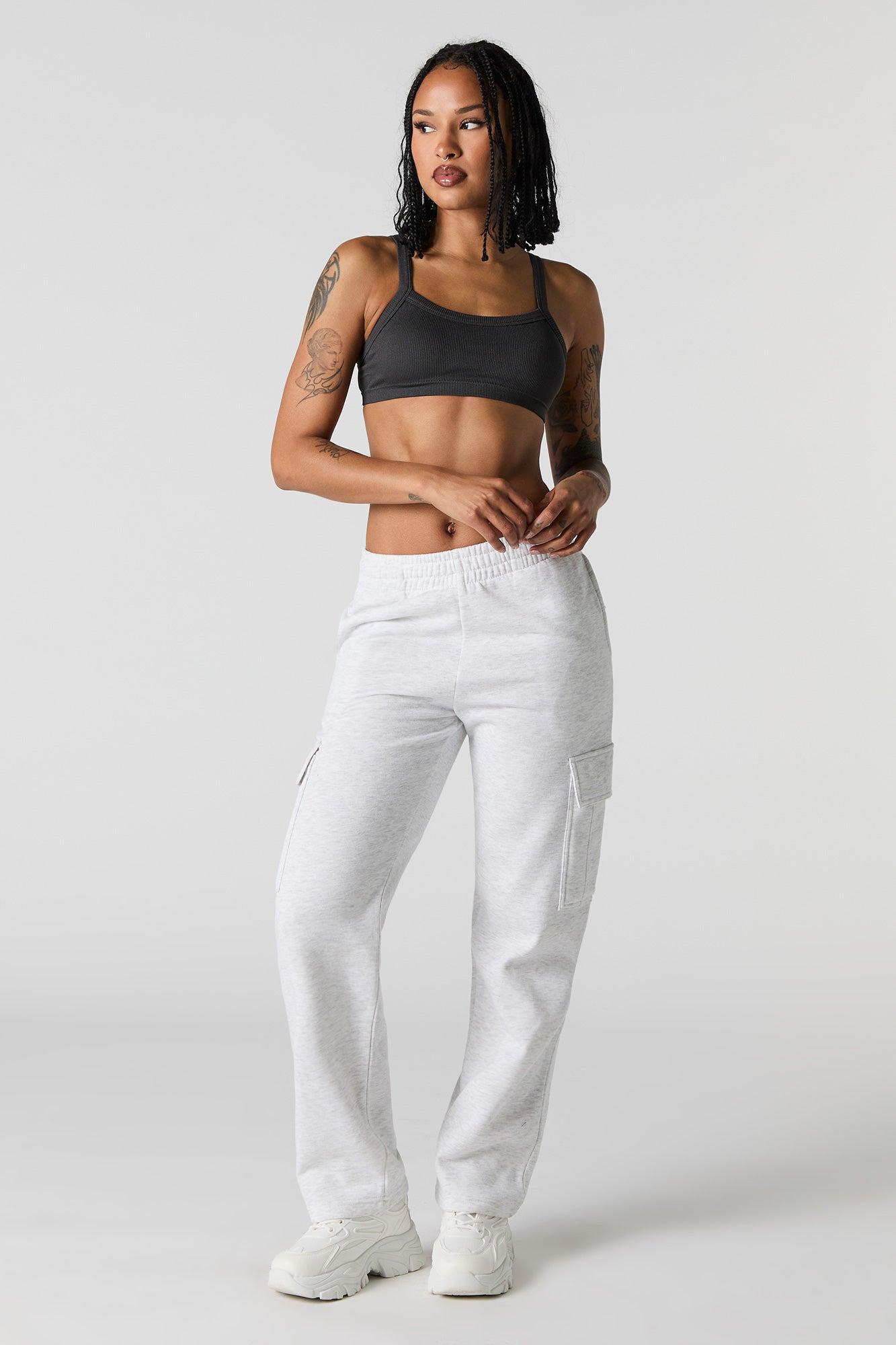 Seamless Ribbed Bralette with Built-In Cups Female Product Image