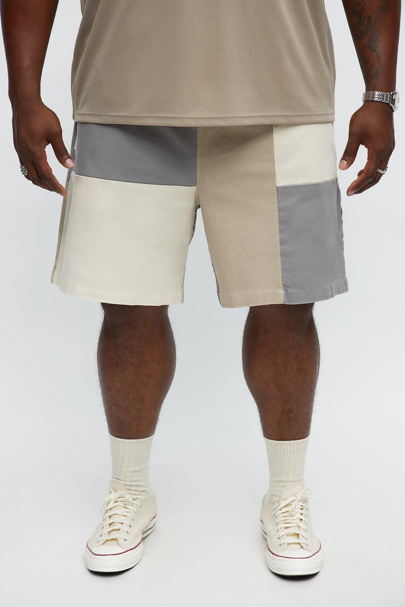 Blocked Again Shorts - Grey/combo Product Image