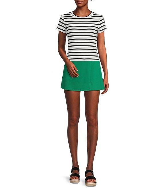 Copper Key Knit Front Slit Mini Skort Product Image