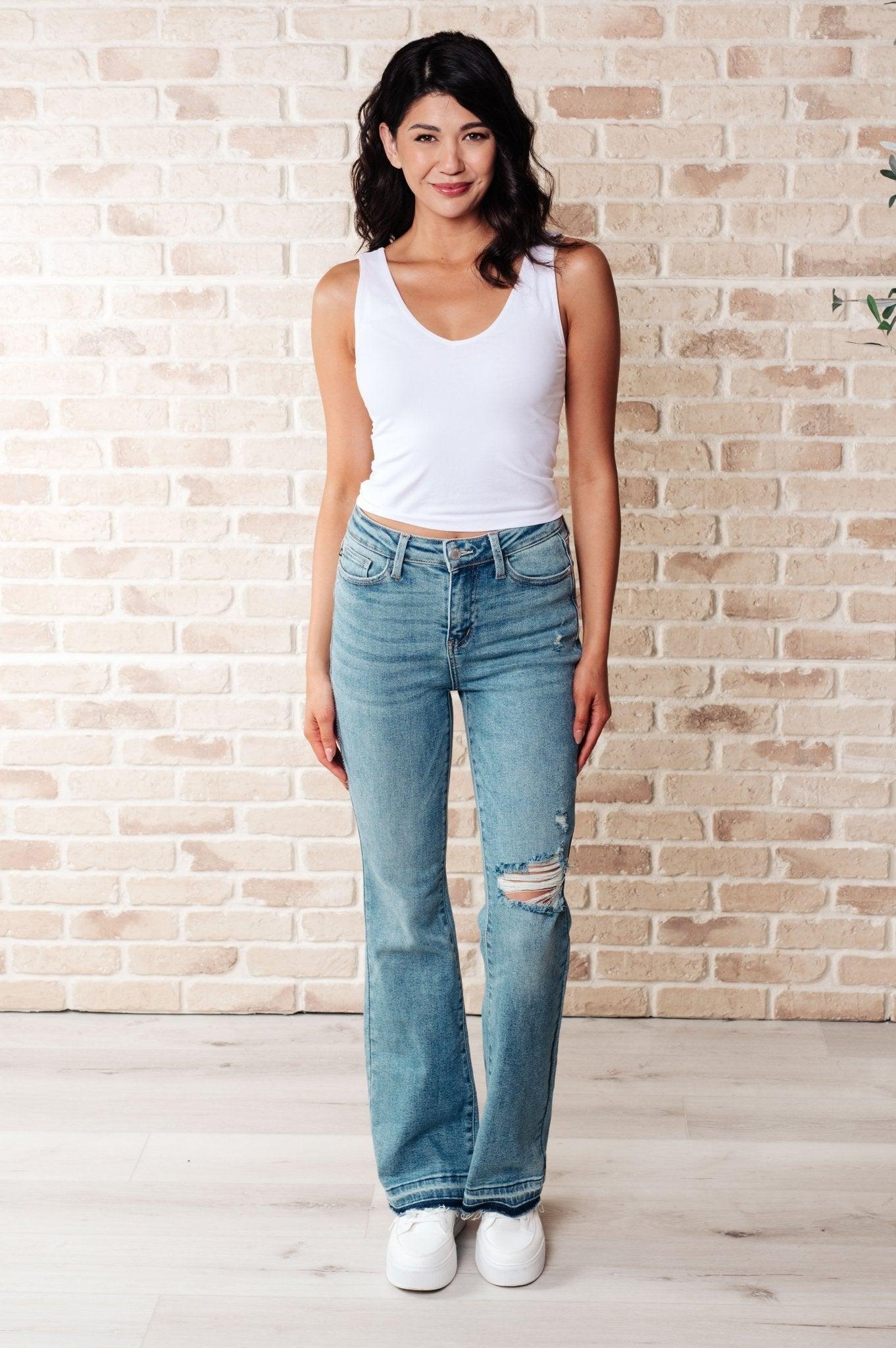 Bentli High Rise Side Tie Denim Skort in Black (Online Exclusive) Product Image