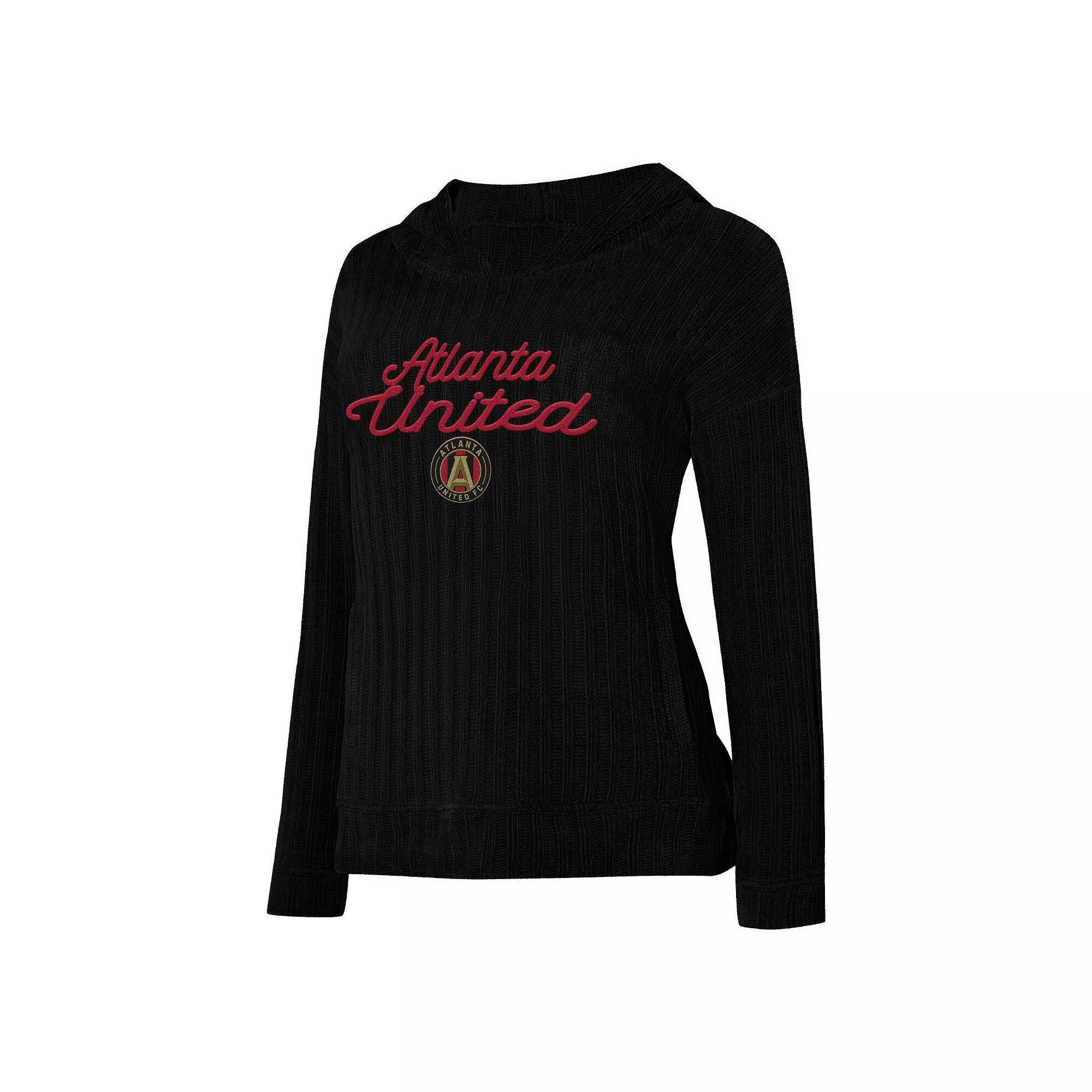 Womens Concepts Sport Black Atlanta United FC Linger Long Sleeve Hooded Top Product Image