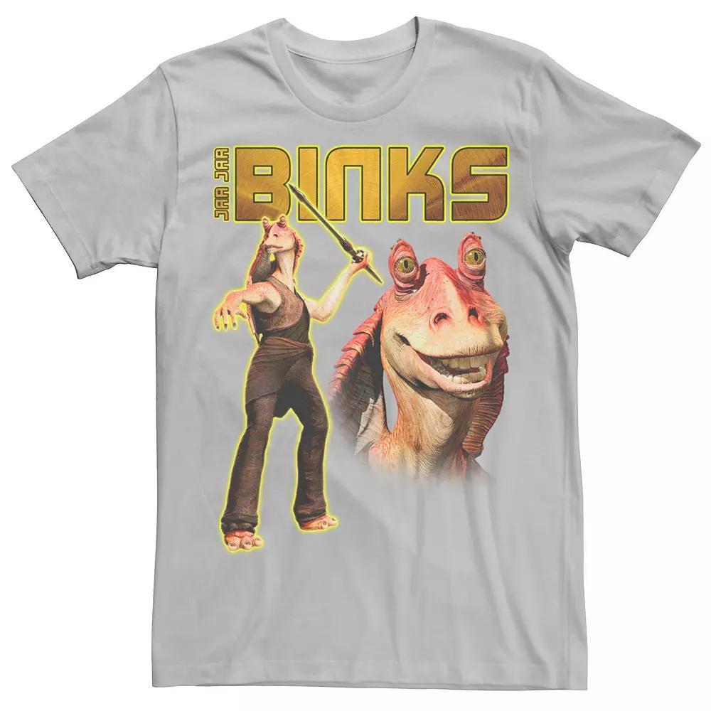Men's Star Wars Jar Jar Binks Graphic Tee, Size: Large, Silver Product Image
