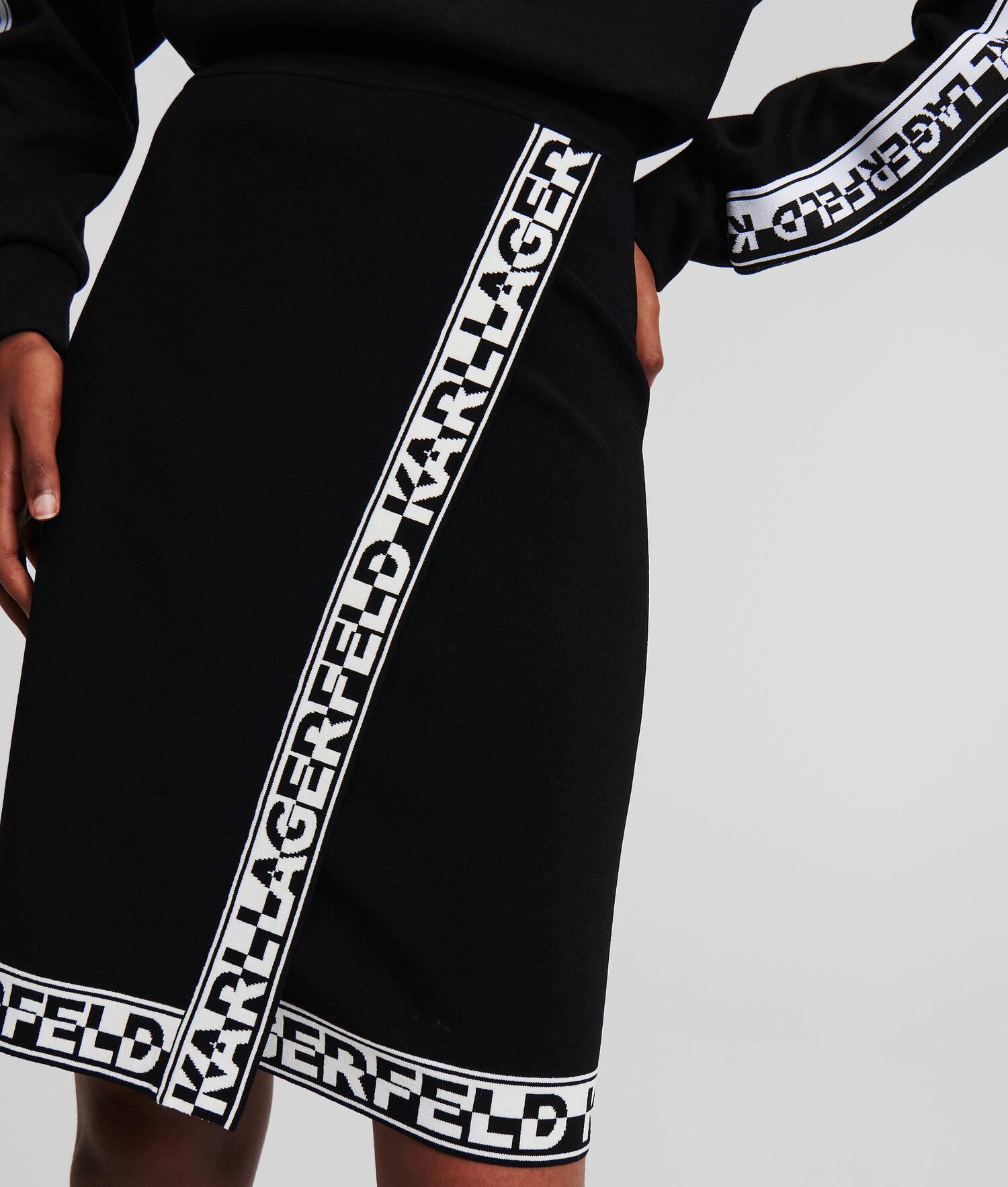 KARL LOGO KNITTED WRAP SKIRT Product Image