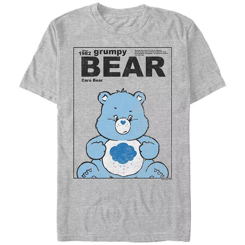 Men's Care Bears Grumpy Bear Poster Graphic Tee, Size: Small, Athletic Grey Product Image