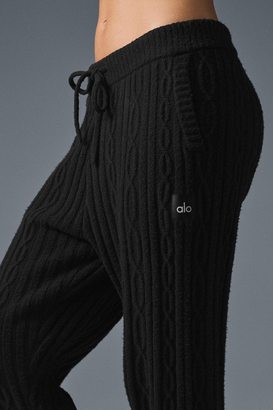 Cable Knit Winter Bliss Pant - Black Female Product Image