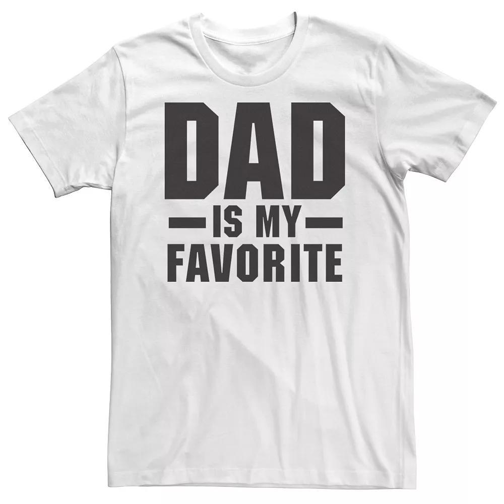 Big & Tall Father's Day "Dad Is My Favorite" Tee, Men's, Size: 3XL, White Product Image