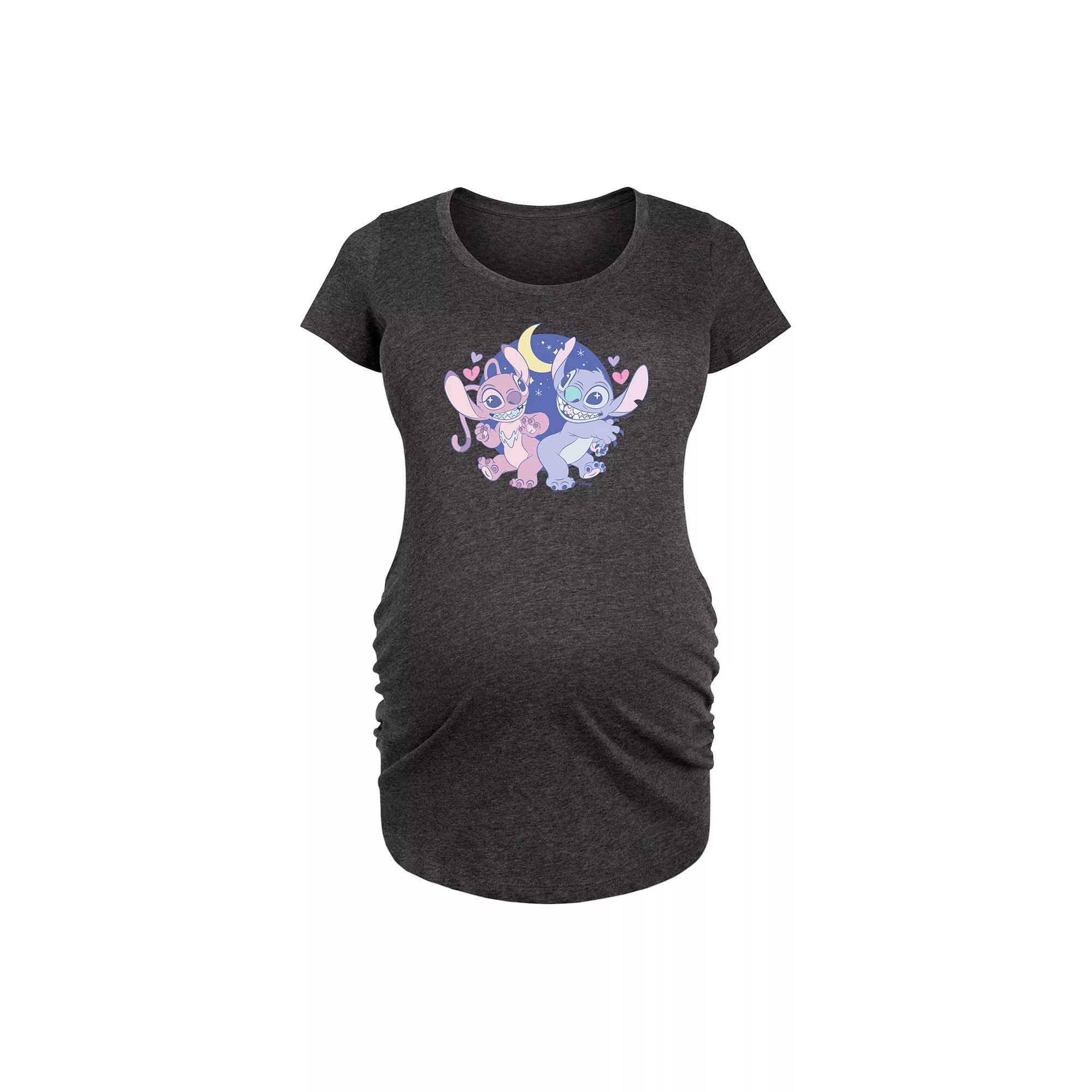 Maternity Be Kind Colorful Letters Graphic Tee, Womens Heather Grey Product Image