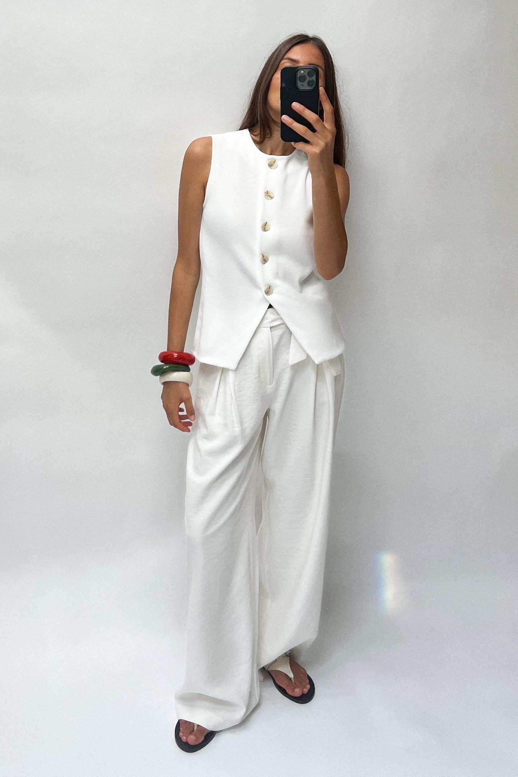 TIED PLEATED PANTS Product Image
