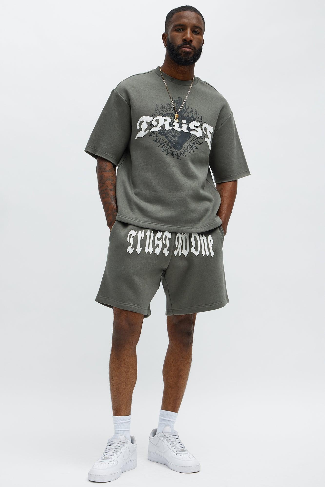 Tyson Relaxed Trust Issues Shorts - Dark Grey Product Image