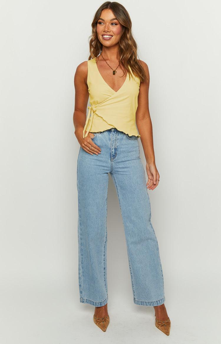 Day Dreams Yellow Tie Top Girls Product Image