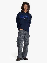 JW ANDERSON X QUEER HOODIE WITH TEXT PRINT in blue | JW Anderson US  Product Image