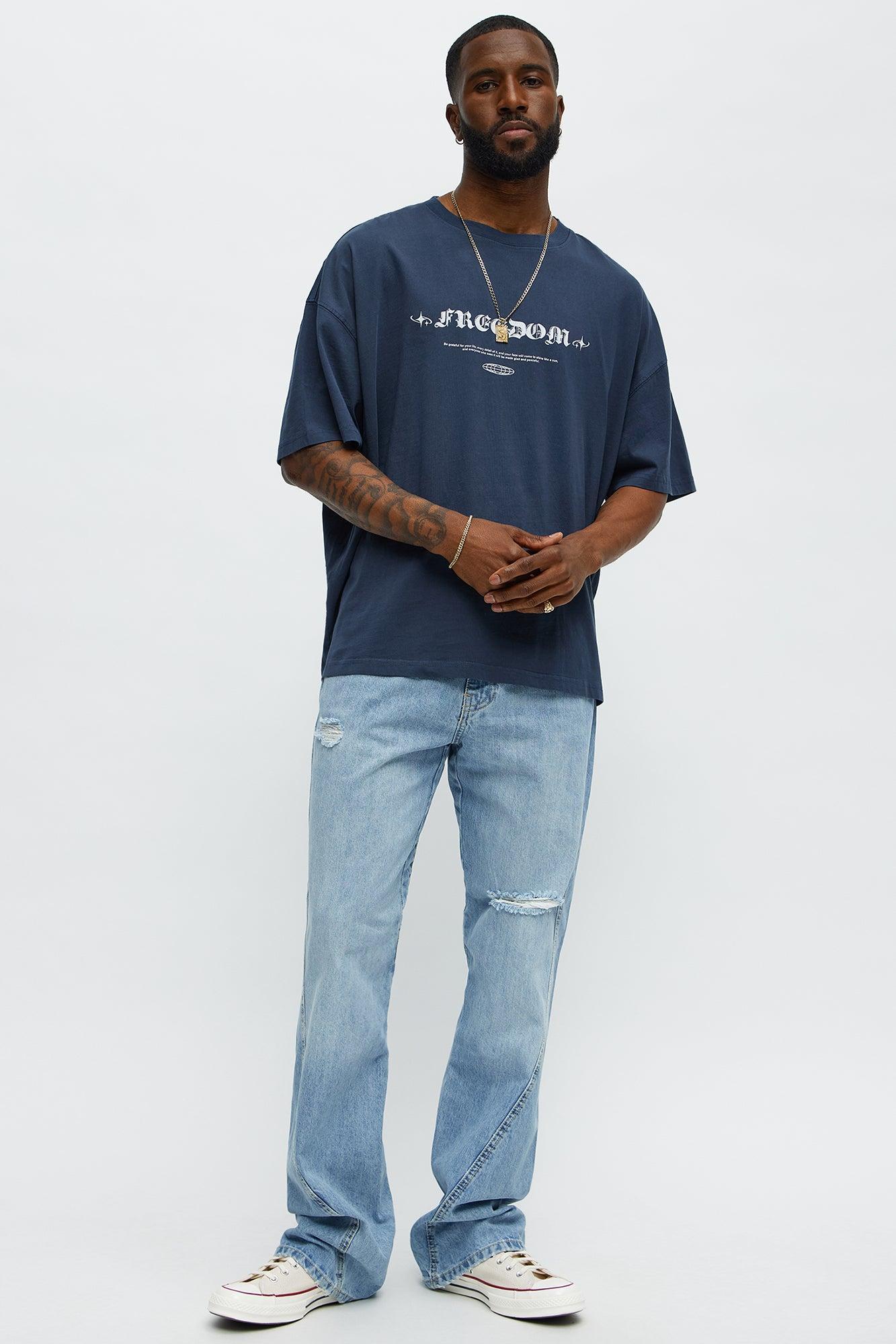 Future Freedom Oversized Short Sleeve Tee - Navy Male Product Image