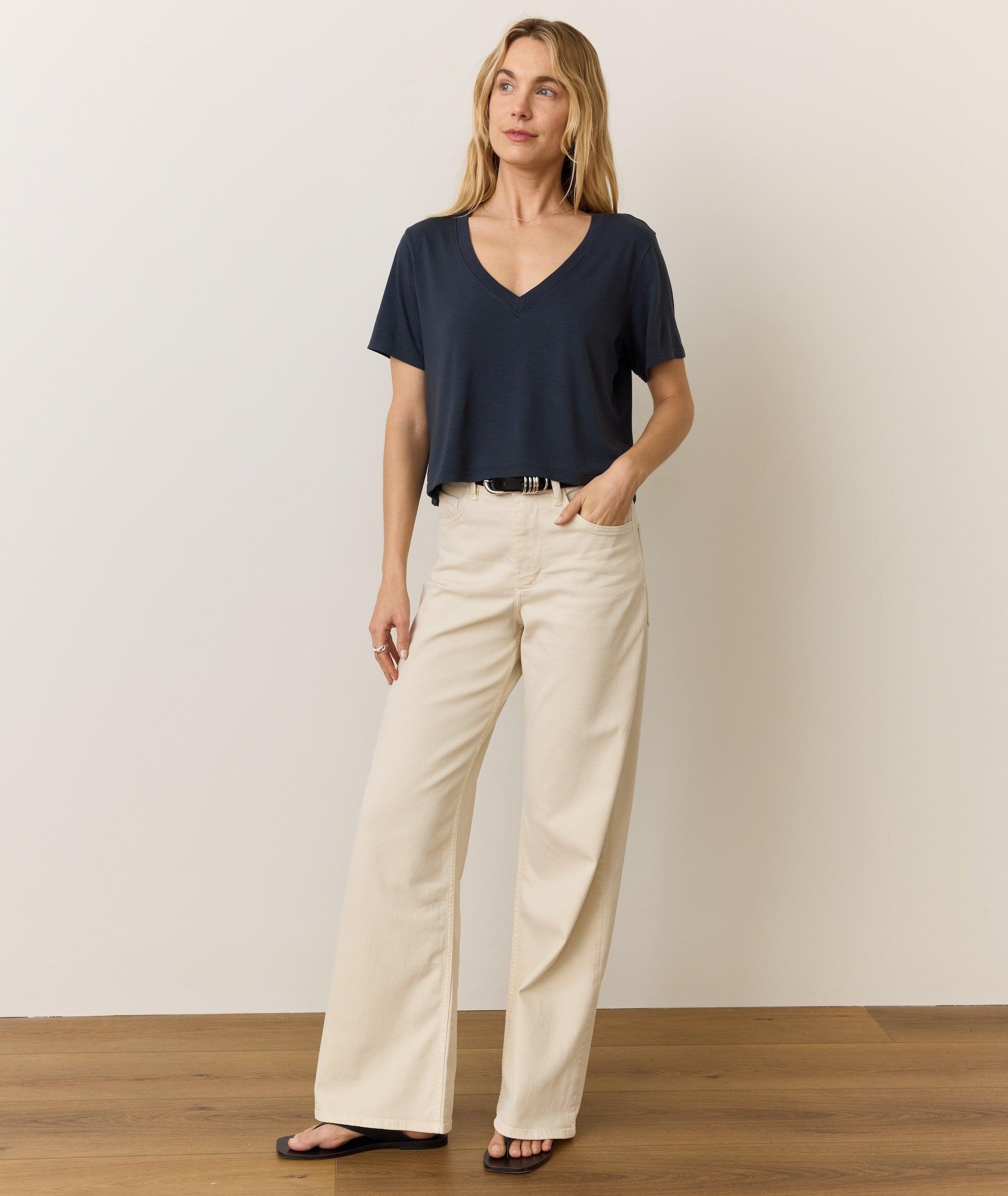 Boyfriend V-Neck Crop Product Image