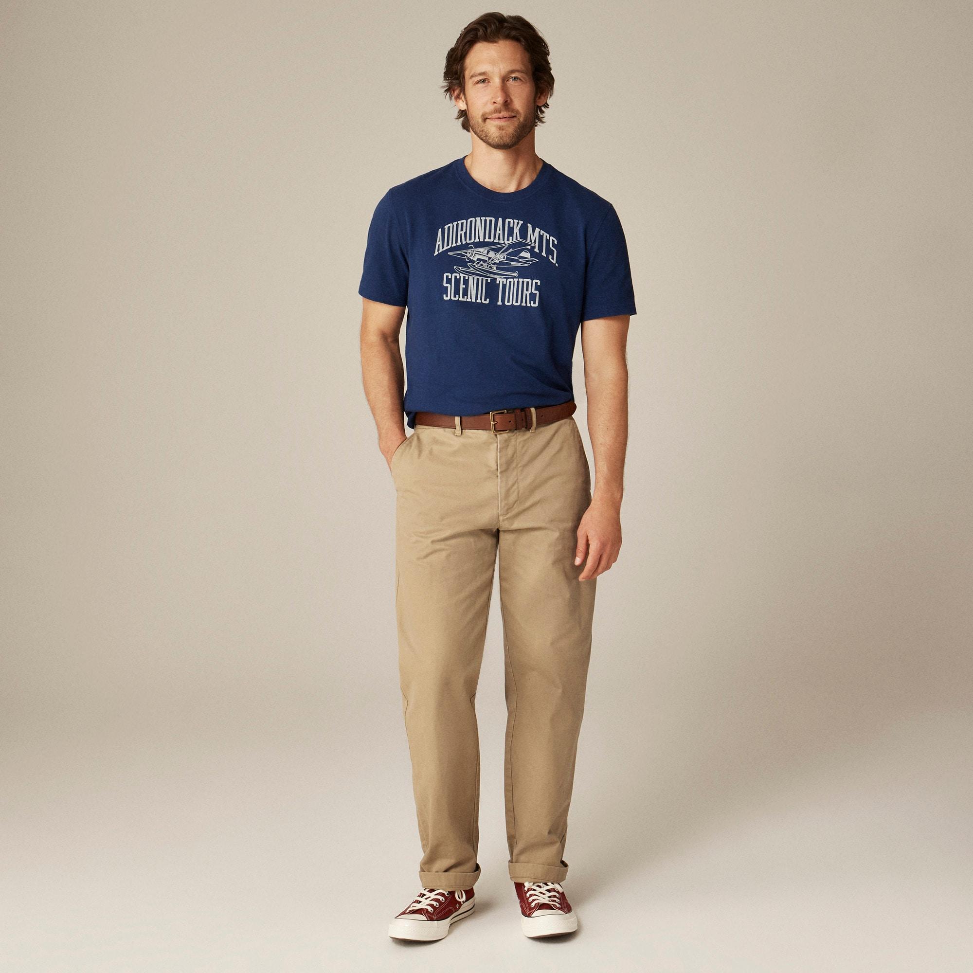 Vintage-wash cotton "Adirondacks" graphic T-shirt Product Image