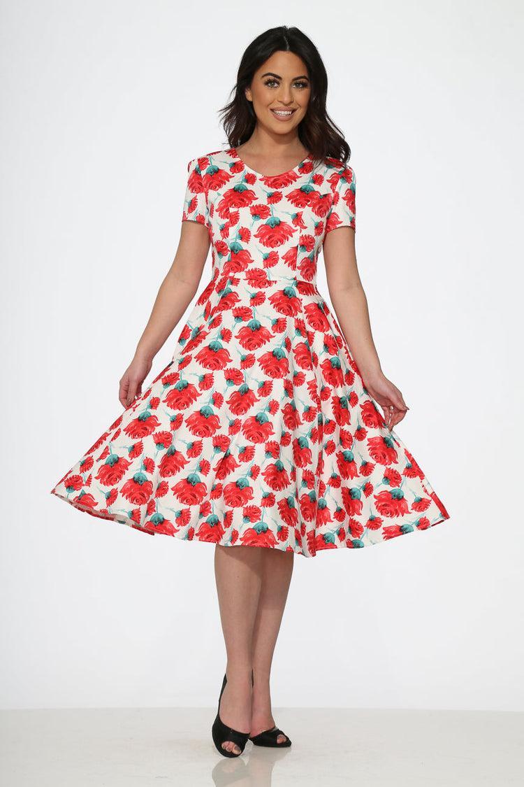 Bold Floral Swing Dress Product Image
