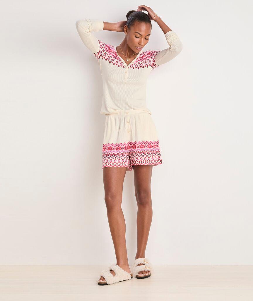 Dreamcloth® Waffle Fair Isle Shorts Product Image