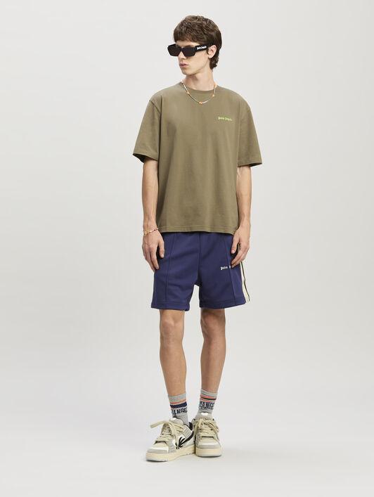 Classic Logo Track Shorts Navy Blue  Off Product Image