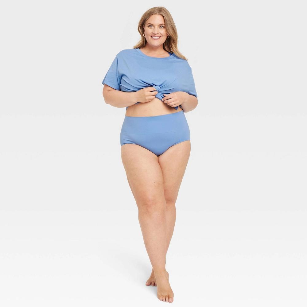 Women's High-Rise Seamless Briefs - Auden™ Blue Twilight Product Image