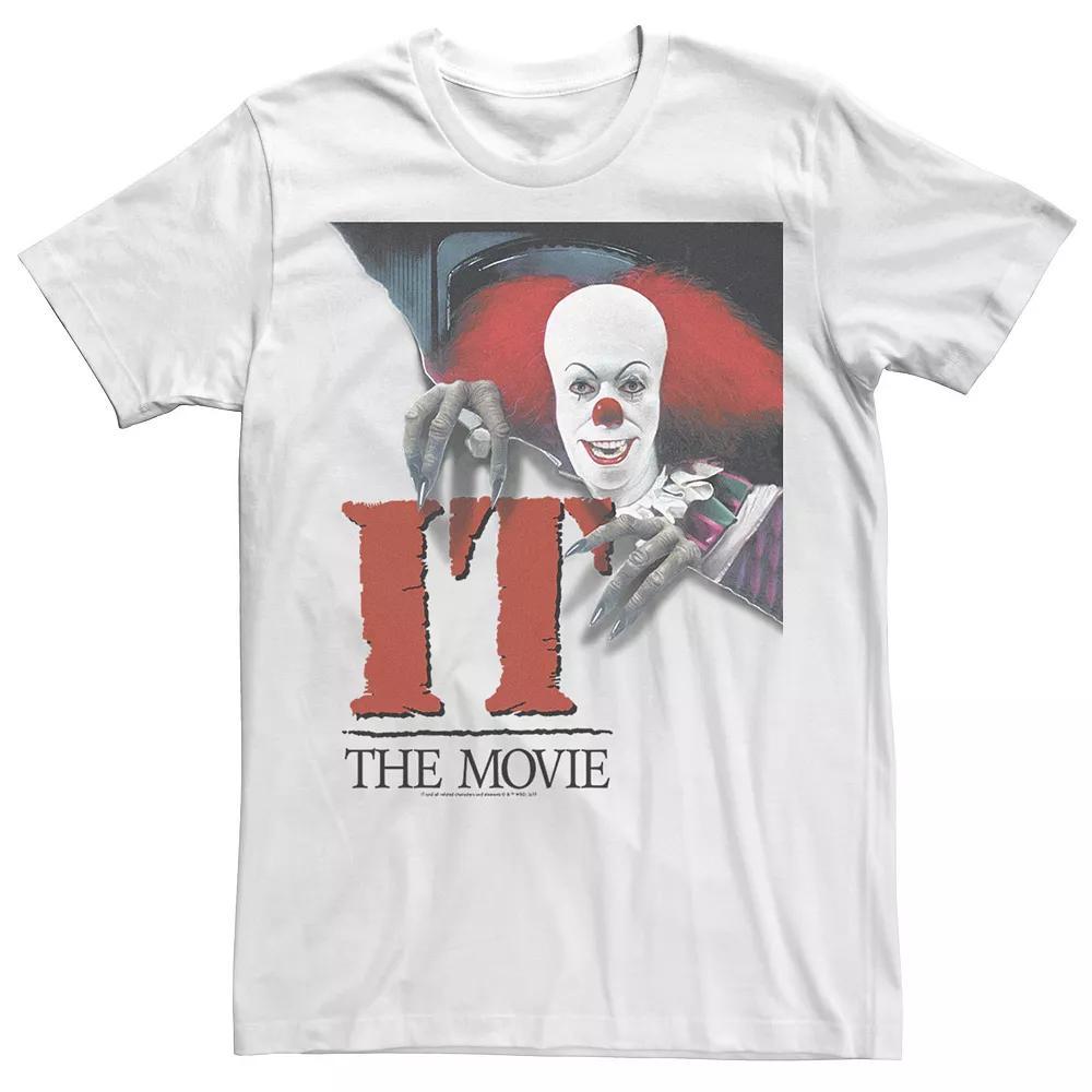 Men's IT The Movie Retro Movie Poster Tee, Size: Medium, White Product Image