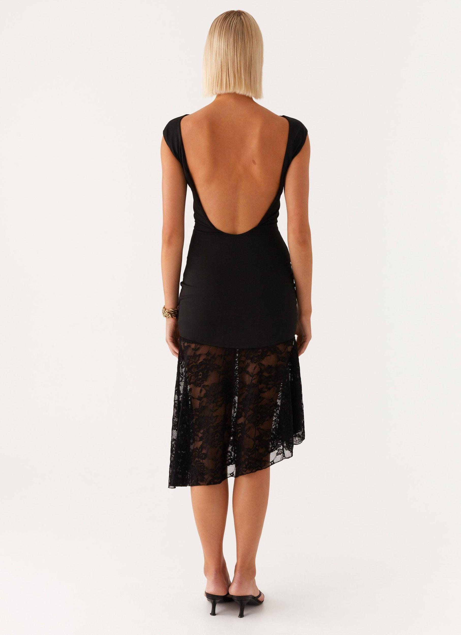 Deshira Midi Dress - Black Product Image
