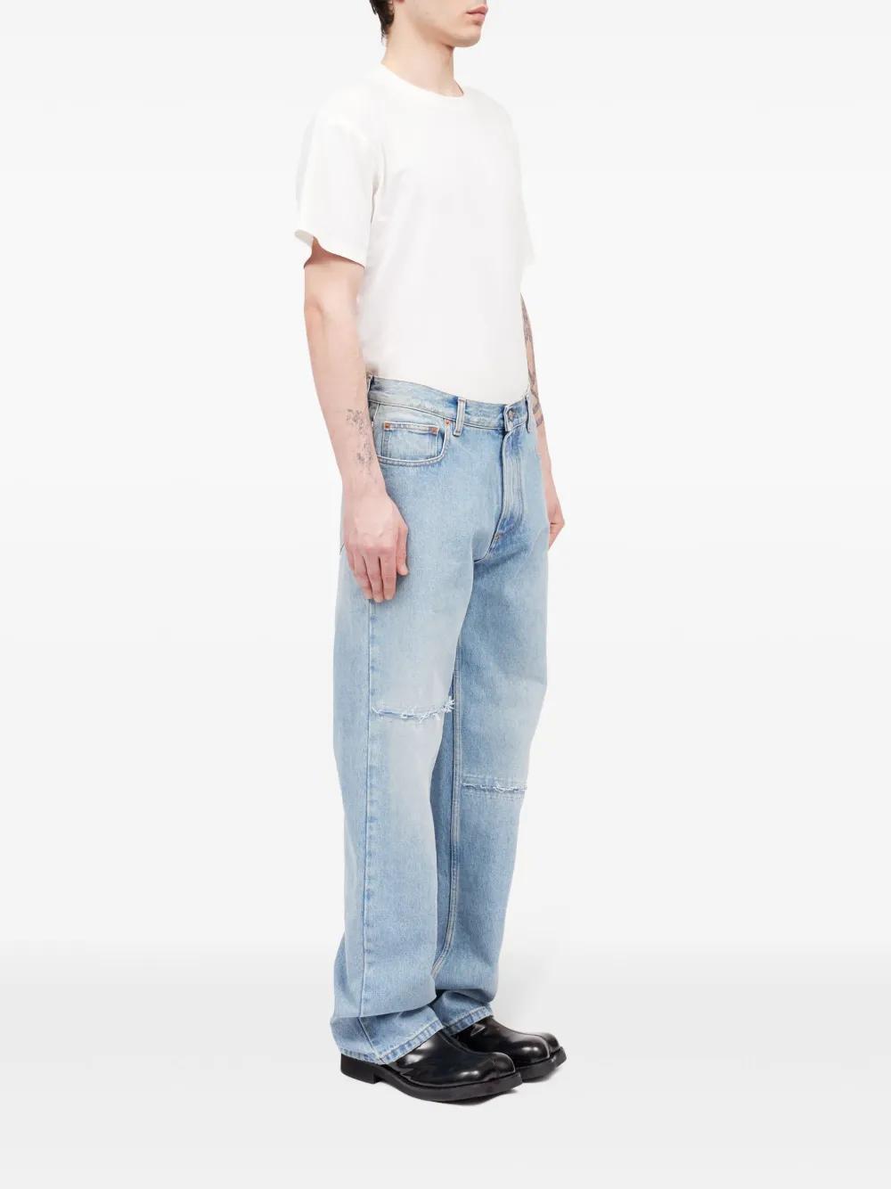 distressed-effect straight-leg jeans Product Image
