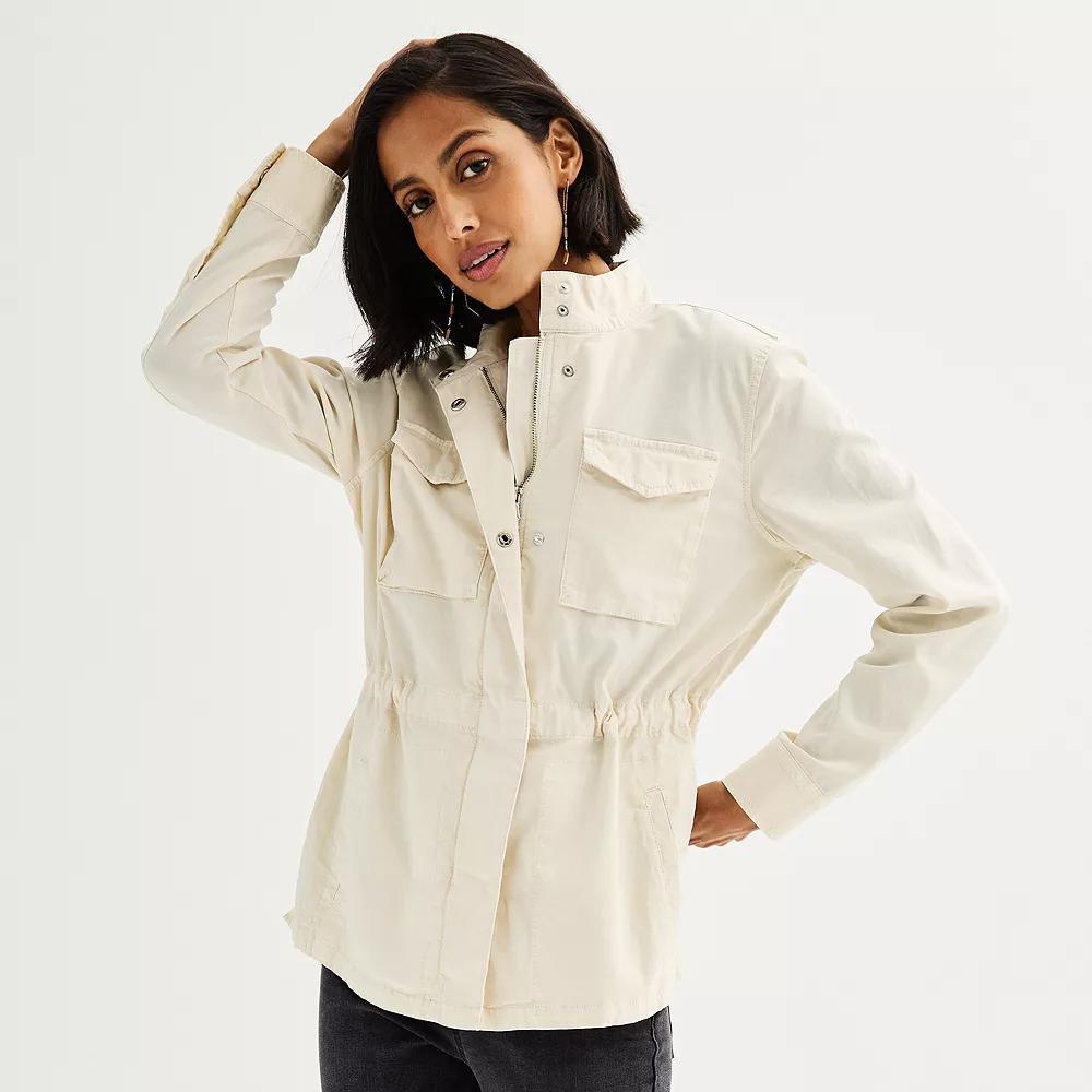 Women's Sonoma Goods For Life® Patch Pocket Utility Jacket, Size: XL, Lea Purple Product Image