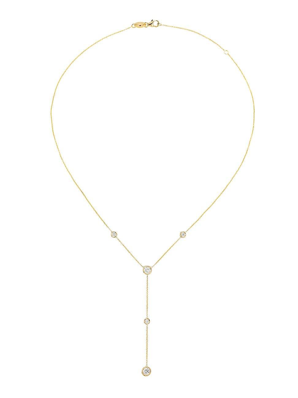 Womens Diamonds By The Inch 18K Yellow Gold & Diamond Lariat Necklace Product Image