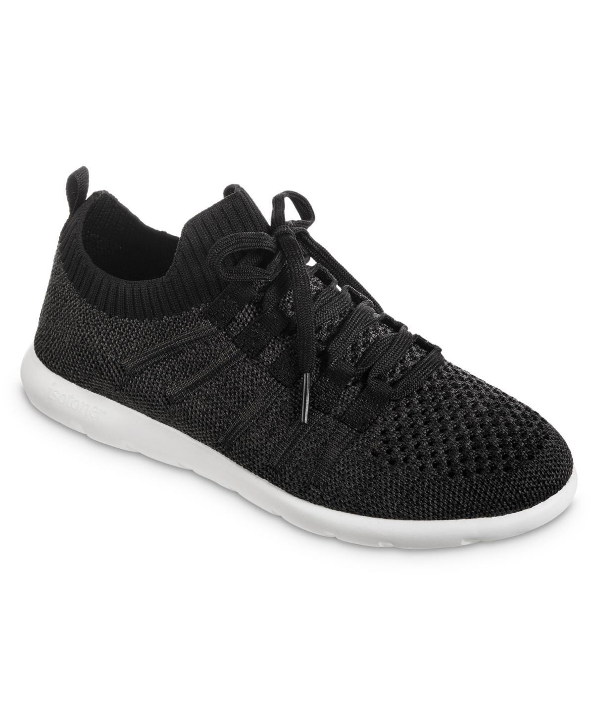 Zenz by Isotoner Women's Knit Lace-Up Sneakers, Size: 6, Grey Product Image