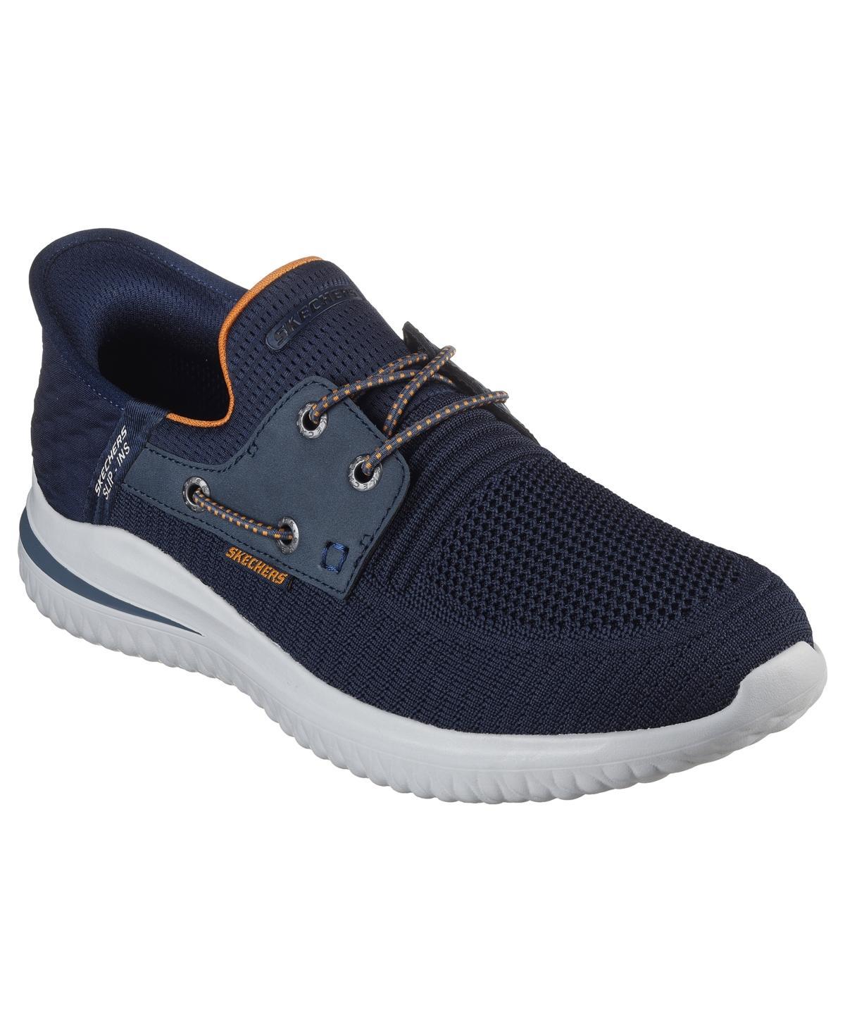 SKECHERS Delson 3.0 Roth Hands Free Slip-Ins (Charcoal Black) Men's Shoes Product Image