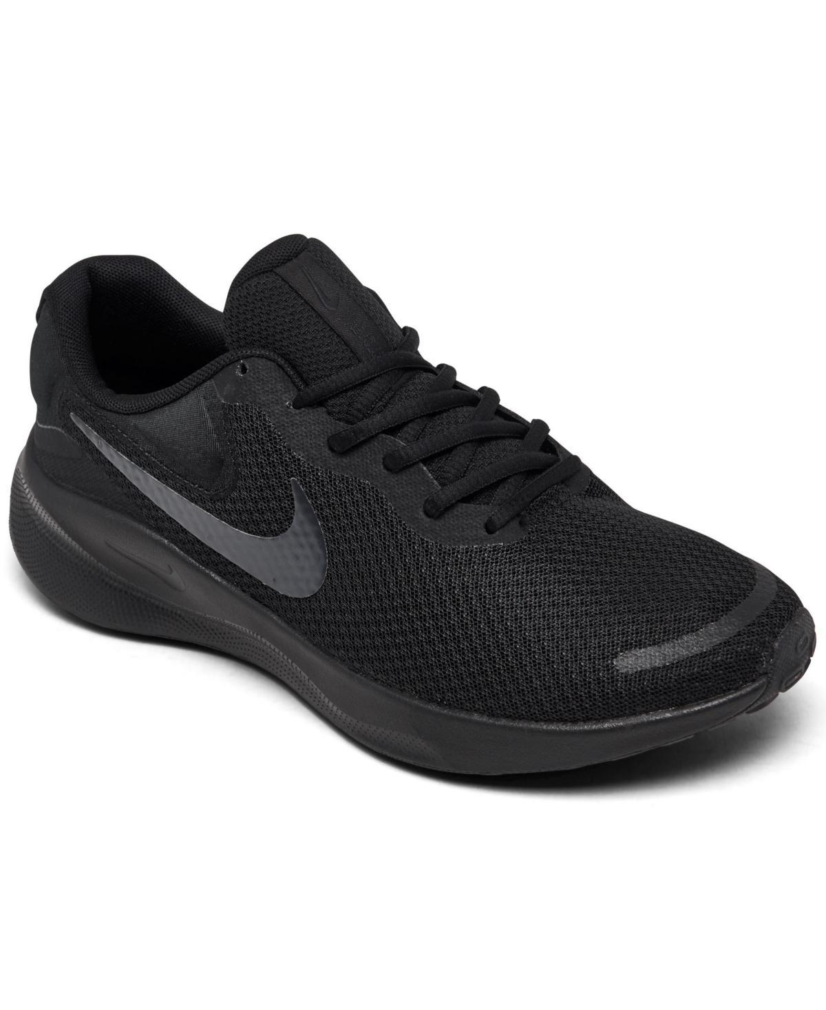 Nike Revolution 7 Men's Road Running Shoes, Size: 11 4E, Black White Product Image