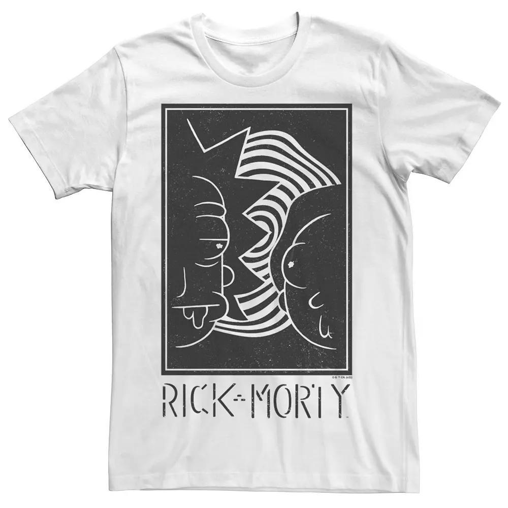 Men's Rick And Morty Dark Poster Tee, Size: Small, White Product Image