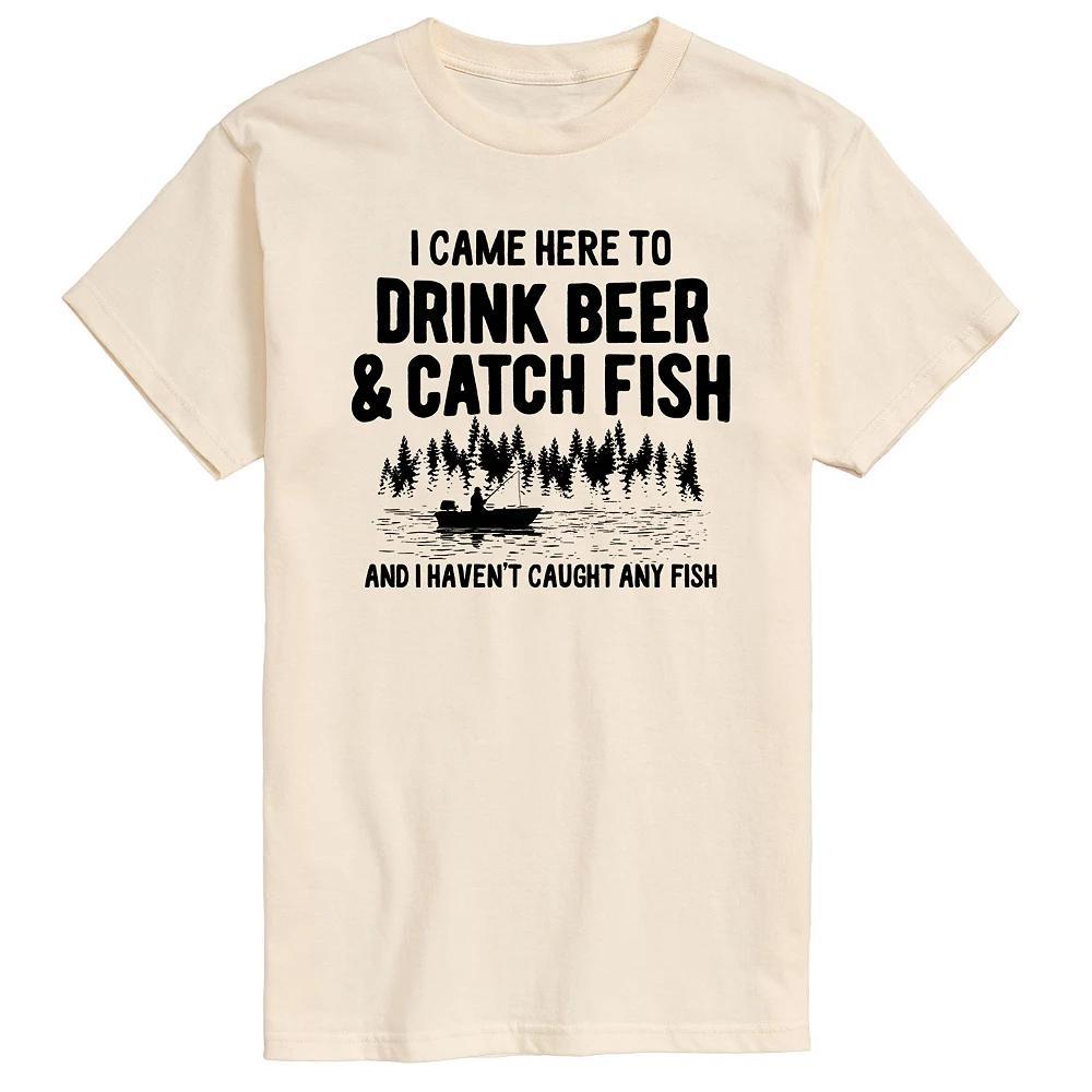 Big & Tall Drink Beer And Catch Fish Graphic Tee, Mens Product Image