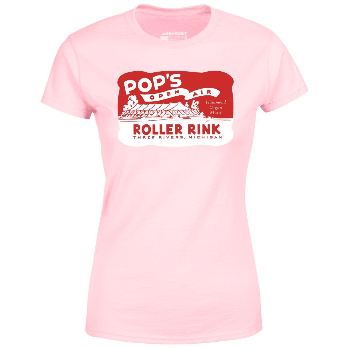 Pop's - Three Rivers, MI - Vintage Roller Rink - Women's T-Shirt Female Product Image