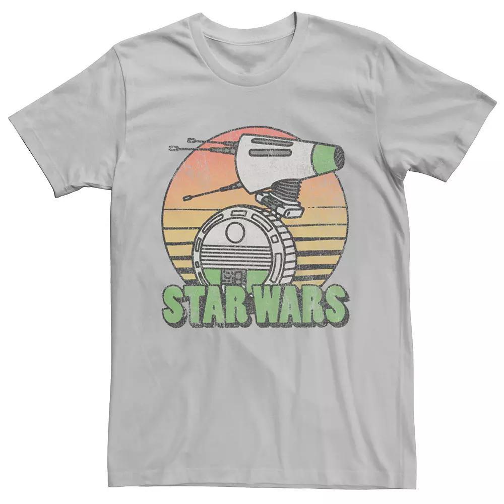 Men's Star Wars The Rise of Skywalker Retro D-0 Sunset Tee, Size: 3XL, Athletic Grey Product Image