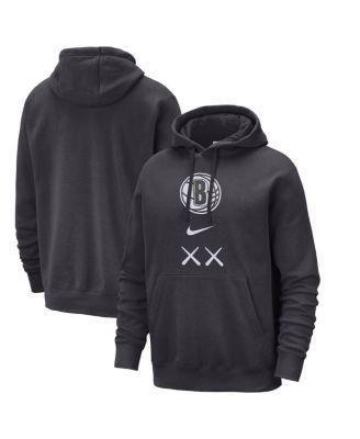Nike Mens Brooklyn Nets Nike Nets Club CE Pullover Hoodie - Mens Dark Smoke Grey Product Image