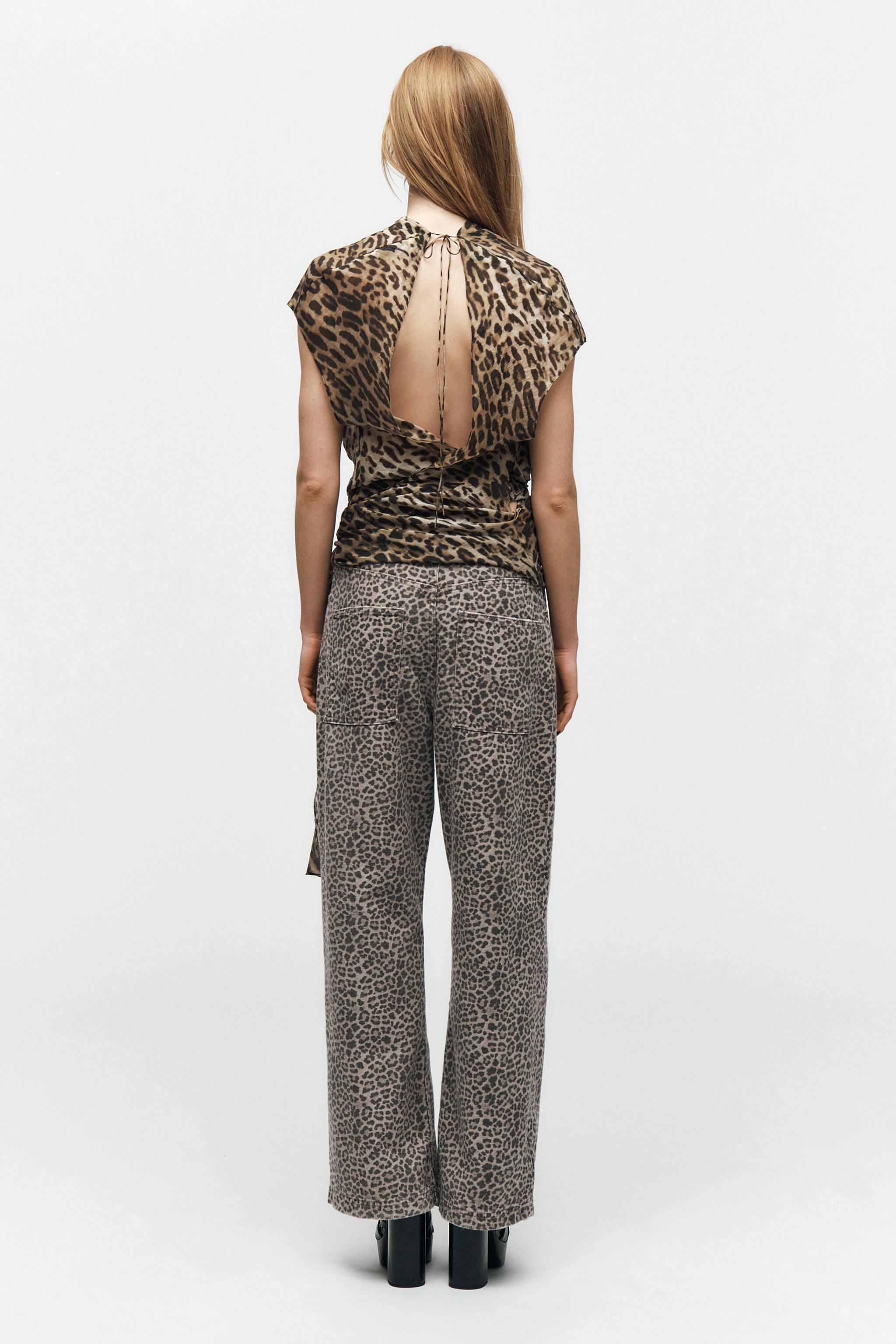 ZW COLLECTION ANIMAL PRINT BALLOON JEANS Product Image