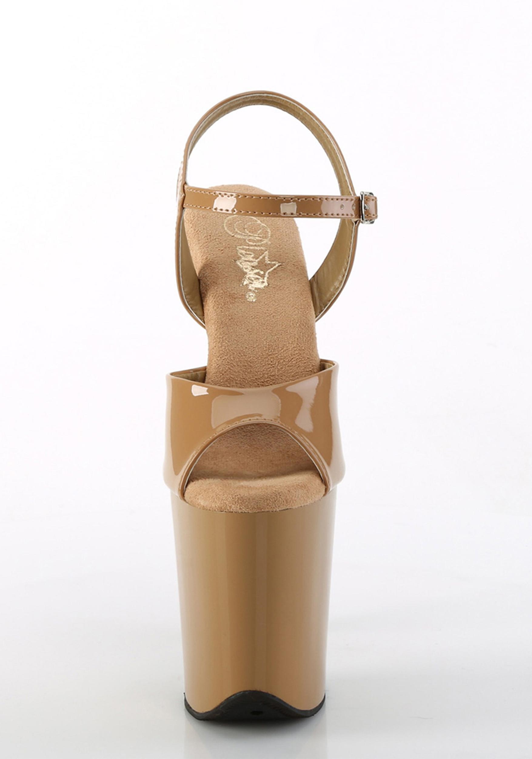 Pleaser Flamingo-809 Ankle Strap Platform Sandals - Brown Product Image