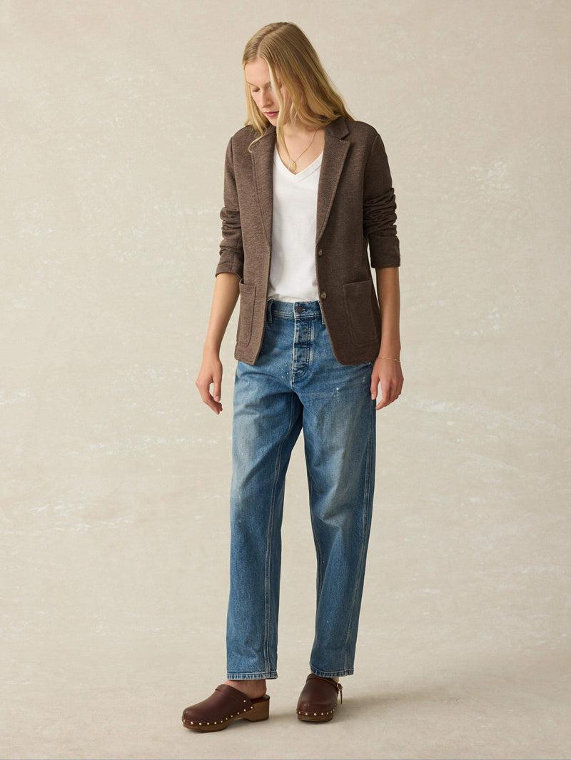 Inlet Knit Blazer - Deep Brown Heather Product Image