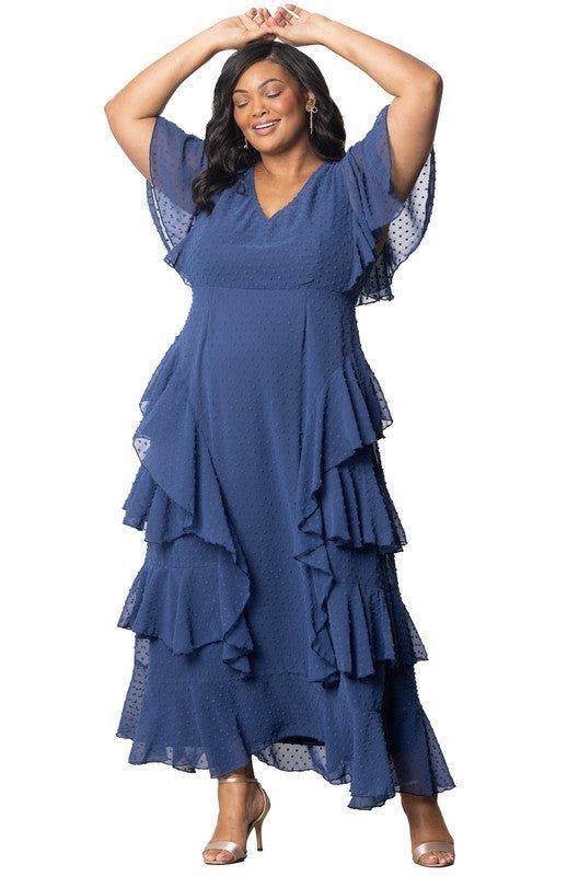 Tour de Flounce Chiffon Gown - Plus Product Image
