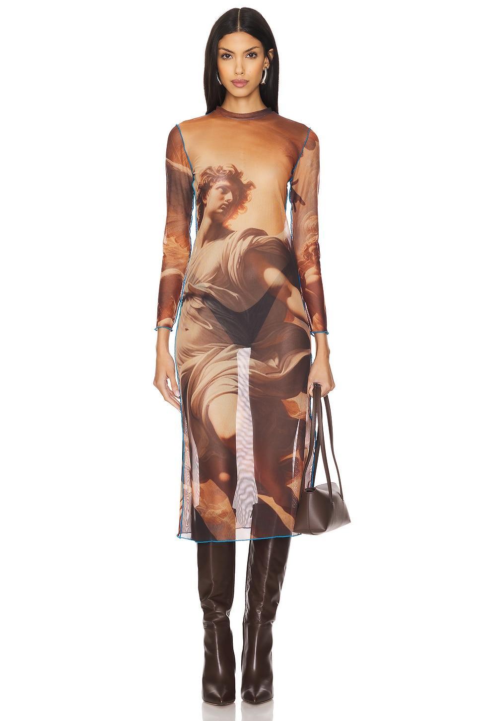 Renaissance Printed Jersey Dress ROKH Product Image