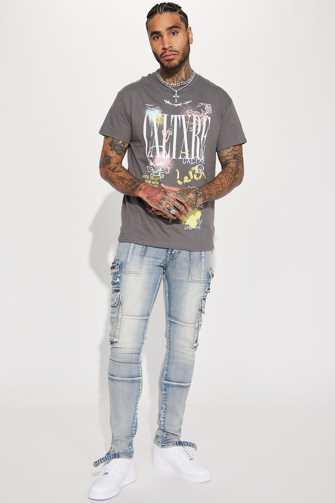 Culture Collage Short Sleeve Tee - Charcoal Product Image