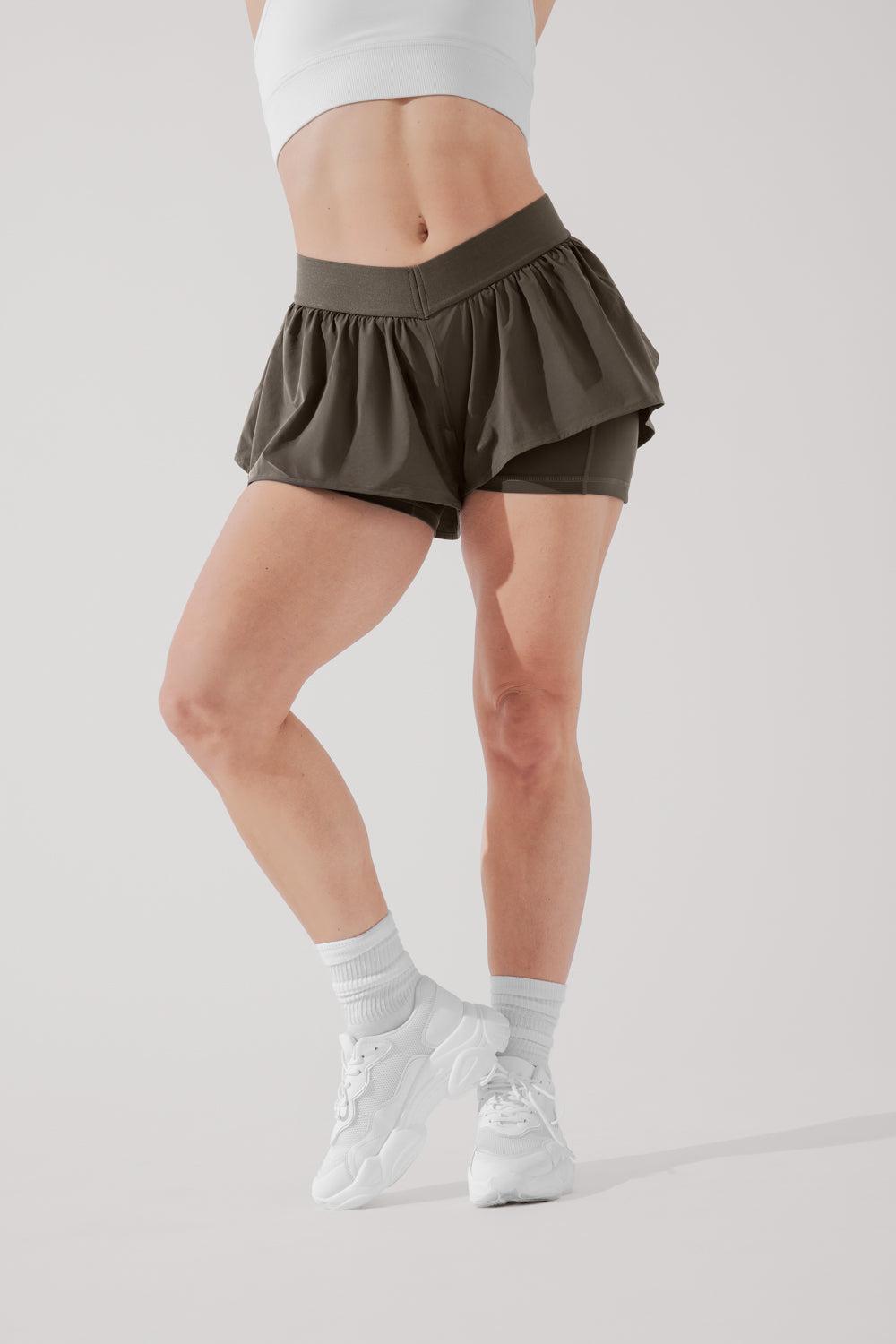 On the Run Ruffle Short - Blue Breeze Product Image