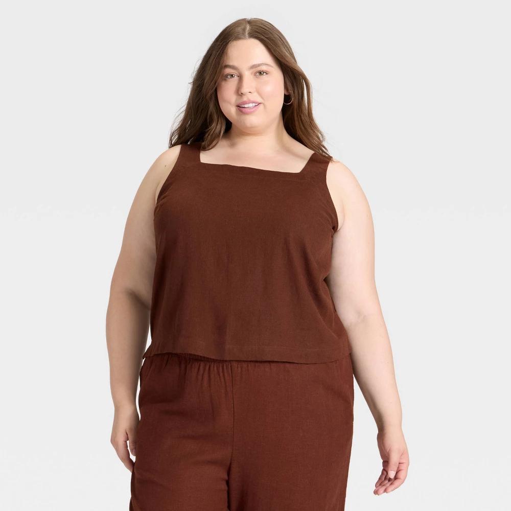 Women's Linen-Blend Tank Top - A New Day™ Product Image