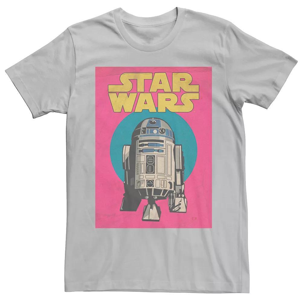 Men's Star Wars R2-D2 Retro Portrait Tee, Size: Large, Silver Product Image