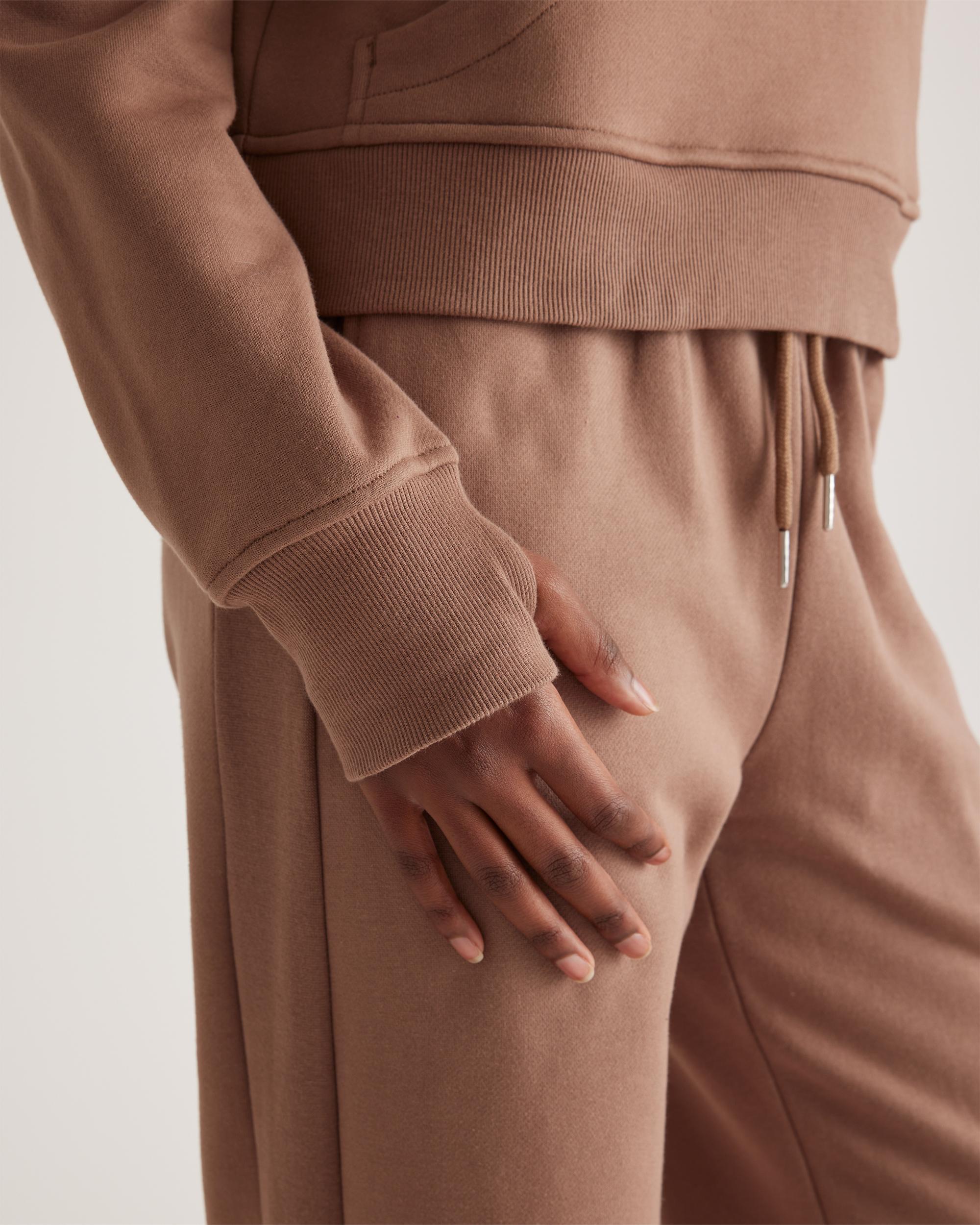 Quince | Women's Organic Heavyweight Fleece Cropped Half Zip Hoodie Size XS, Organic Cotton Product Image