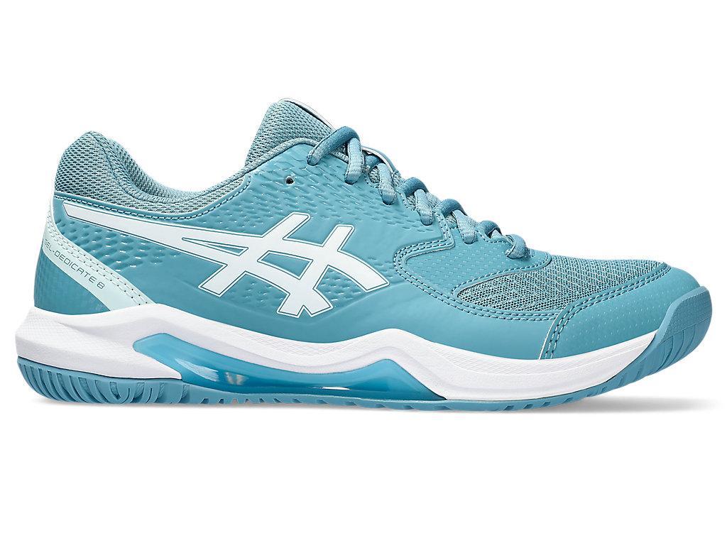 ASICS Women's GEL-Dedicate 8 Tennis Shoe (Gris /White) Women's Shoes Product Image