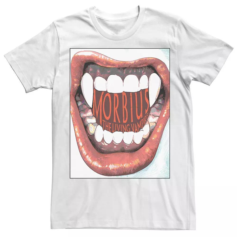 Men's Marvel Morbius The Living Vampire Teeth Tee, Size: 3XL, White Product Image